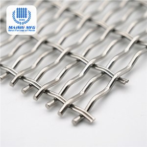 [Hot Item] Decorative Metal Mesh Woven Type Big Wire Crimped Mesh