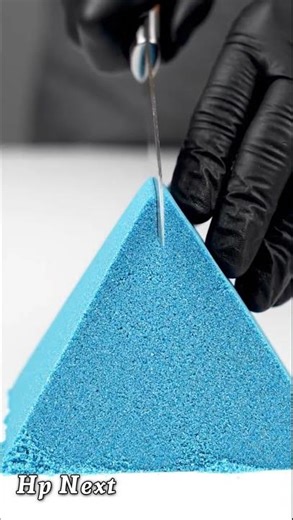 Mystery of the Blue Pyramid! 🩵 | Kinetic Sand Cutting