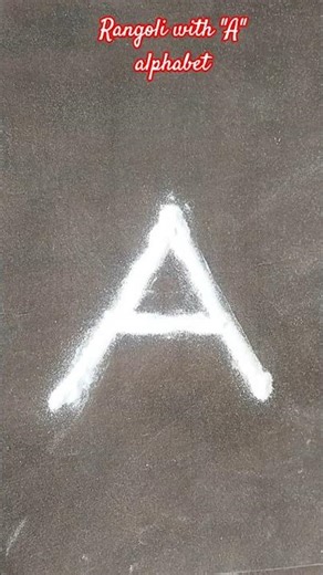 Simple Alphabet A Rangoli | Minimal Color Rangoli Design #shorts#viral#indianrangole#art