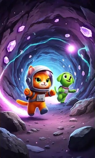 🌌 Orange Cat’s Space Adventure! 🚀😺 Astronaut Kitty vs Alien Dog 👽✨