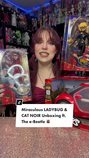 Miraculous Ladybug & Cat Noir movie dolls unboxing featuring the e-Beetle 🐞 @Playmates Toys @Miraculous #miraculous #miraculousladybug #foryou #fyp #doll #freeproduct