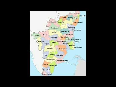 Latest 38 districts map of tamilnadu