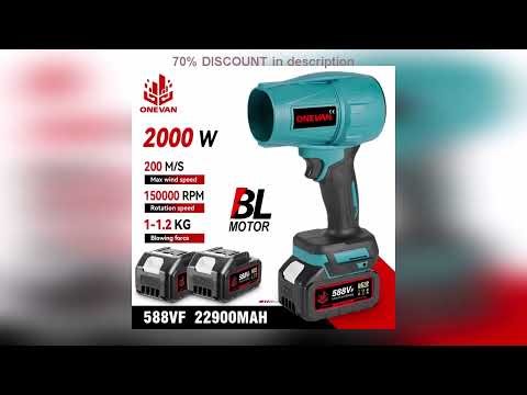 A must-have product! ONEVAN Brushless 2000W Electric Turbo Blower Jet Fan 200M/S Violent Car Dryer