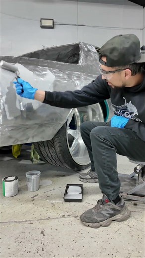 rolling some primer on star island 🏝 #caprice #custom #painting #car #youtuber