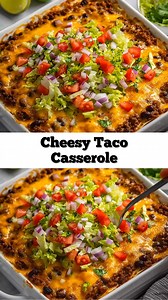 Cheesy Taco Casserole 🌮🧀 Easy, beefy, and family-approved. Ingredients : • 1 lb lean ground beef • 1 red bell pepper, chopped • ½ medium yellow onion, finely chopped • 3 tsp taco seasoning • 1 tsp dried oregano • 2 garlic cloves, minced • ½ tsp salt (optional, depending on seasoning) • 2 cups tomato salsa (mild or spicy) • 19 oz black beans, rinsed and drained • 6 large flour tortillas • 3 cups shredded cheddar cheese Instructions : 1.Preheat oven to 350°F and lightly grease a 9×13-inch baking