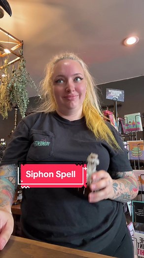 I mainly use siphon spells for drawing away any ill or unwanted energies, but they can definitely be used to trap energies too. #witchtok #smallbusiness #crystalshop #spiritualtiktok #corellia #witchesoftiktok #chaosmagic