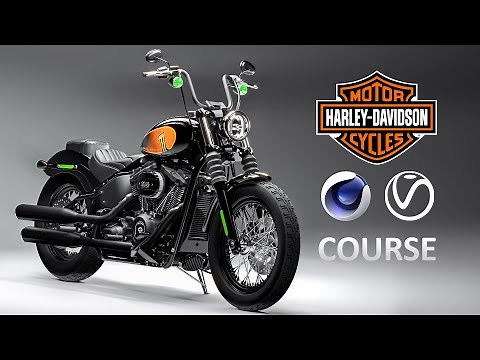 Motorcycle Modeling and Rendering with Cinema 4D and V-Ray 5