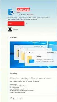 #Quicklook in Windows: Browse files quickly in