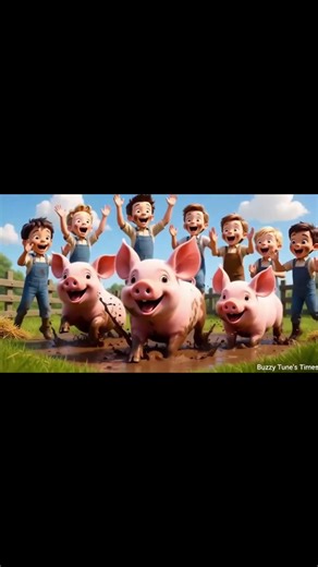 Playful Animals and Kids Enjoying a Sunny Day