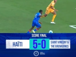Haiti : U17 Qualifiers - Qatar 2025 : The Grenadiers massacre Saint Vincent and the Grenadines (5-0) - HaitiLibre.com : Haiti news 7/7