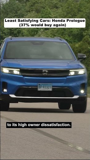 The Least Satisfying new cars and SUVs in Consumer Reports survey
