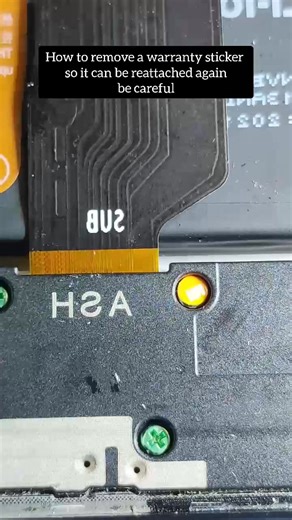 How to remove a warranty sticker so it can be reattached again be careful #reels #reelsvideo #reelsinstagram #reelsfacebook #techreels #tech #technology #techlife #gadget #electronics #hardware #techwarning | تعلم الكمبيوتر بنفسك