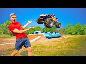 WORKING as a HOT WHEELS MONSTER TRUCK DRIVER for 24 HOURS!!
