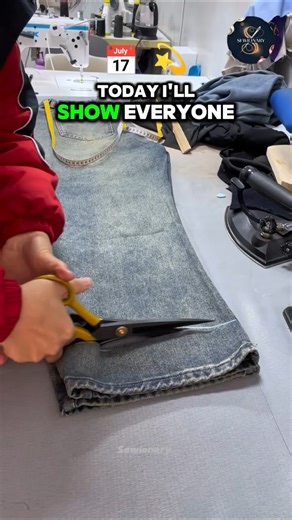 Jeans Waist Increase & Length Shortening | Full Alteration Process #shorts
