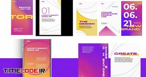 دانلود پروژه آماده افتر افکت : استوری تایپوگرافی Bright Abstract Typography Stories – تایم کد