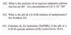 102. What is the molarity of an aqueous ammonia solution that h... | Filo