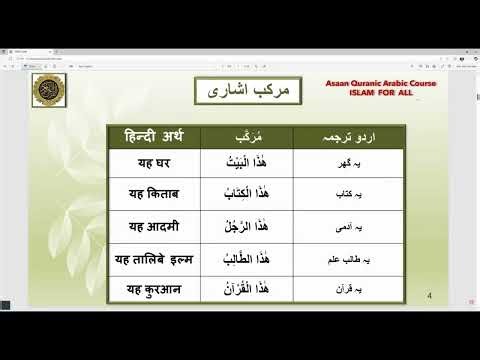 21. Asaan Quranic Arabic - Lesson 21- Murakkab e Ishari & Surah Al Mulk 3 & 4