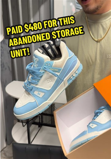 Paid $480 for this abandoned storage unit… not everything was real 😬 Would you call this a win or a loss? #a#abandonedstorageunits#storageunitfindsr#resellingf#flippingd#designerfinds