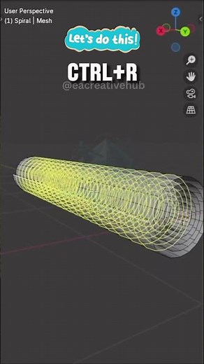 Create a spiral roll banner in Blender 🔄 #blender #viral #shorts #fyp