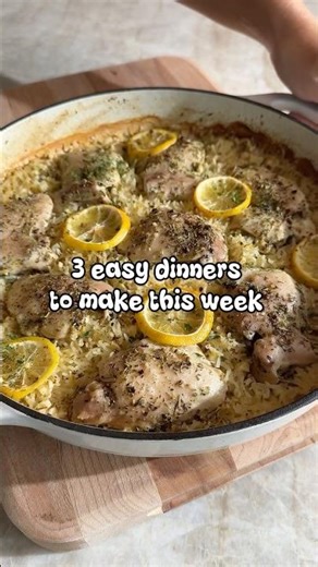 3 Easy Dinners to Make This Week 🍋🍗🥗 #dinnerideas #mealprep #simplemeal