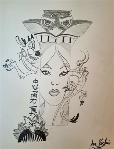 Characters from the movie Mulan. #art #artwork #viral #disney