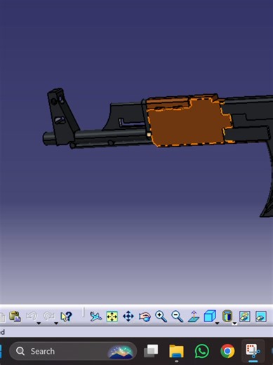 AK-47 AK-47 3D CAD Model designed in CATIA Mechanical design practice | Surface & part modeling Learning through real-world components 🔧 #CATIA #CADDesign #MechanicalEngineering #3DModeling #EngineeringStudent #CADLife