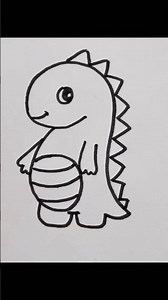 Easy Dinosaur Drawing for Kids | Simple Sketch Tutorial #art #drawing
