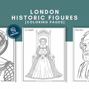 20 London Historic Figures: United Kingdom History Coloring Pages
