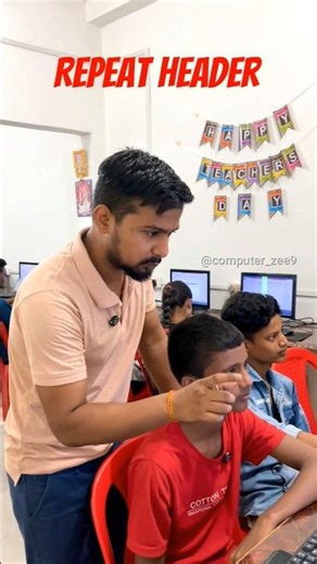 Repeat Header Row in ms word #shorts #computerzee9