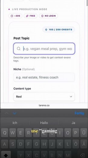 Never brainstorm hashtags again. Use this free tool now.