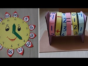 Maths teaching aids/teaching aids for primary school/working model of clock/addition & subtraction