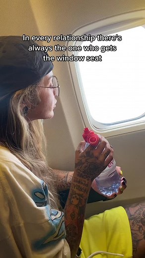 Giving your partner the window seat is true love #couplegoals #relationship #love #holiday #plane