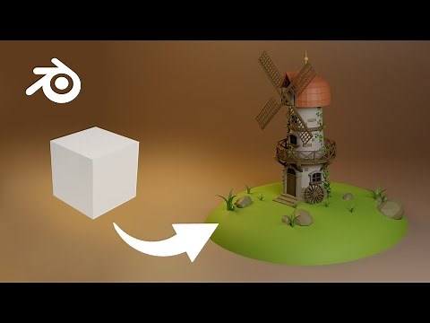How to make a Windmill in Blender | Low Poly Tutorials #3