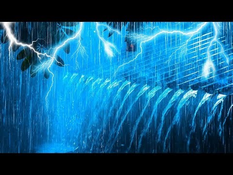 🔴 Very Heavy Rain on a Tin Roof to Sleep Immediately with Powerful Thunder Sounds Deep in the Forest