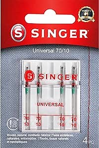 Amazon.com: SINGER 4877 Universal Regular Point Machine Needles for Woven Fabric, Size 70/10, 4-Count