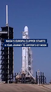 BLAST OFF: NASA’s Europa Clipper is headed toward Jupiter’s ice-covered moon after launching from Florida’s Kennedy Space Center aboard SpaceX’s Falcon Heavy rocket with the mission of helping scientists "better understand how life developed on Earth and the potential for finding life beyond our planet." | Fox Business