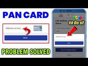 Pan Does Not Exist Problem 2026 | pan aadhaar link status online check problem | income tax depart