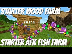 Automatic Fish Farm Minecraft 1.14 & Wood Farm Tutorial: Easy Starter Farms (Avomance 2019)