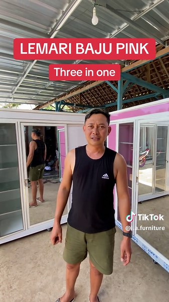 LEMARI BAJU PINK #fyp #lemaribaju #gratisongkir #lafurniture #trending