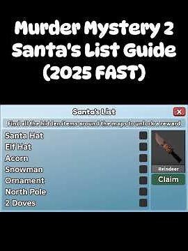 2025 Santa's List QUICK GUIDE - ROBLOX MM2