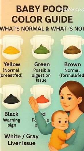 Baby Poop Color Guide: What’s Normal & What’s Not | Newborn Health Tips #babysafe #newborn