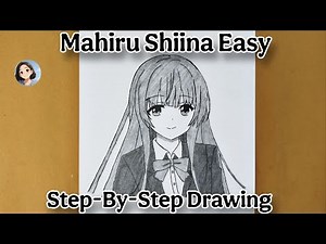 Mahiru Shiina Face Sketch Tutorial | How To Draw Mahiru Shiina Step-By-Step | Anime Pencil Drawing