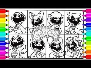 Nightmare Critters Coloring Pages | How to Color All Characters Poppy Playtime 4 | NCS Music