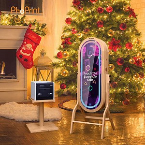 [Hot Item] Free Standing Wedding Party Event Selfie Mirror Photo Booth with Camera and Printer