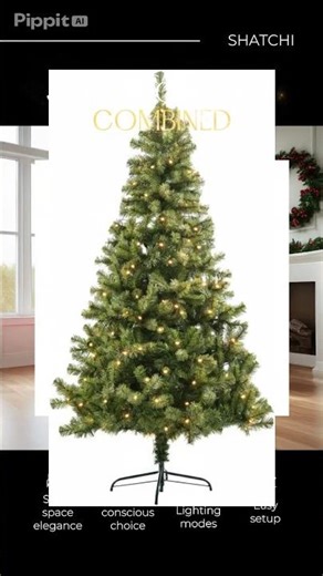 6ft Pre-Lit Artificial Christmas Tree | Alaskan Pine Green with Warm White LEDs ✨