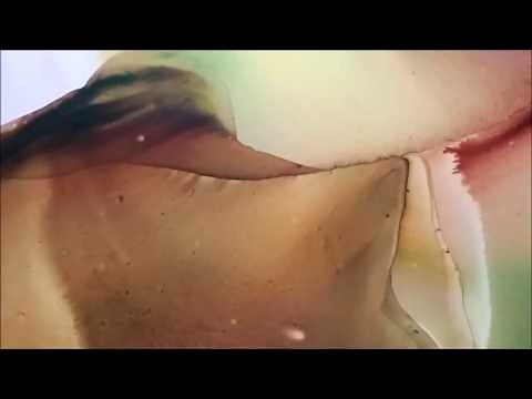 How I pour acrylic inks on Yupo paper