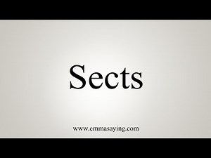 How To Say Sects