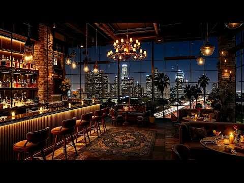 Peaceful Night Jazz in a Los Angeles Bar Ambience 🎷 Relaxing Jazz Saxophone Music for Focus & Sleep