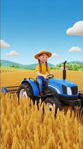 गेहूं की फसल काट रहा है 🔥🚜🙋🏞️ #cartton #kids #funnycartoo #shortvideo #trending #youtubeshorts