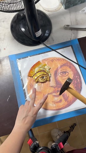 Jessica Roveredo▪️Mosaic Artist | Let’s destroy the mosaic together 🤯 don’t worry, this was a sample that we presented to our client to understand which end result he liked... | Instagram